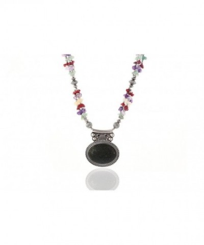 Novadab Pendant Multicolored Necklace Earrings