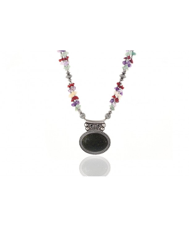 Novadab Pendant Multicolored Necklace Earrings