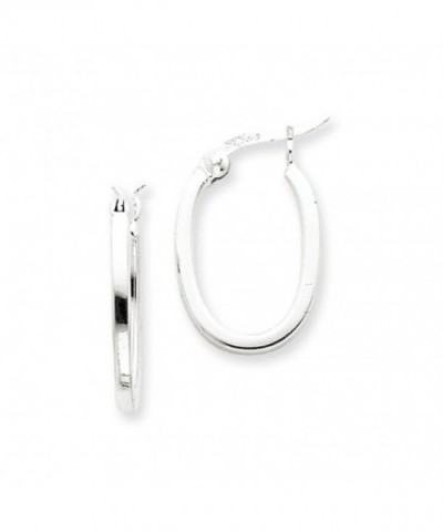 Sterling Silver Flat Oval Earrings