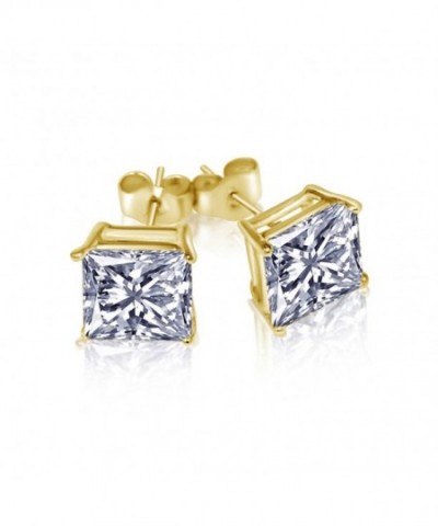 Princess Earrings Sterling Silver Zirconia