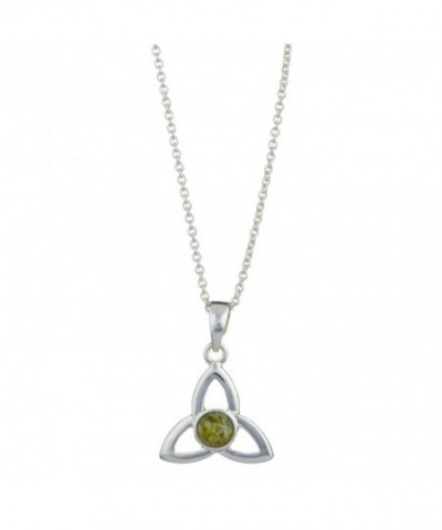 Trinity Knot Pendant Connemara Marble