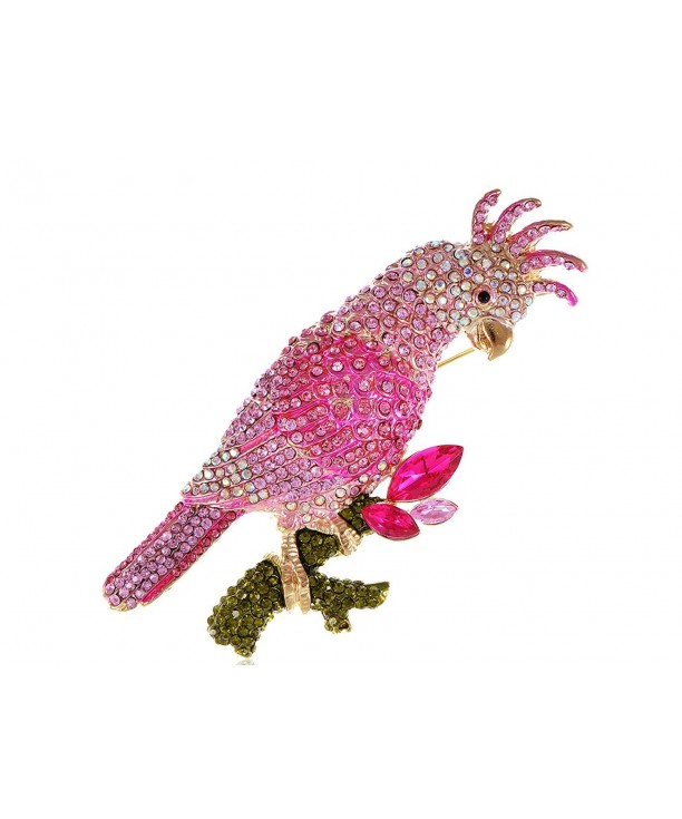 Alilang Womens Rhinestones Tropical Cockatoo