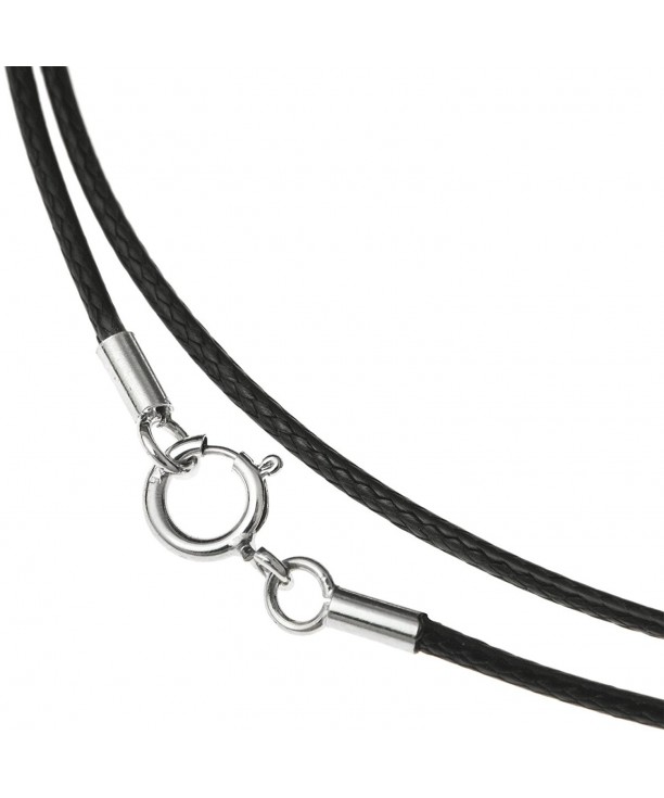 Rhodium Sterling Silver Stringing Necklace