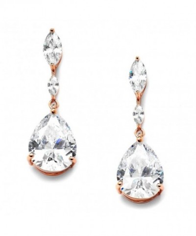 Mariell Zirconia Pear Shaped Earrings Bridesmaids