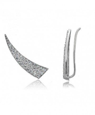 Sterling Zirconia Crawler Climber Earrings