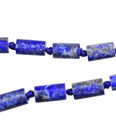 Lapis Lazuli Cylinder Necklace Inch