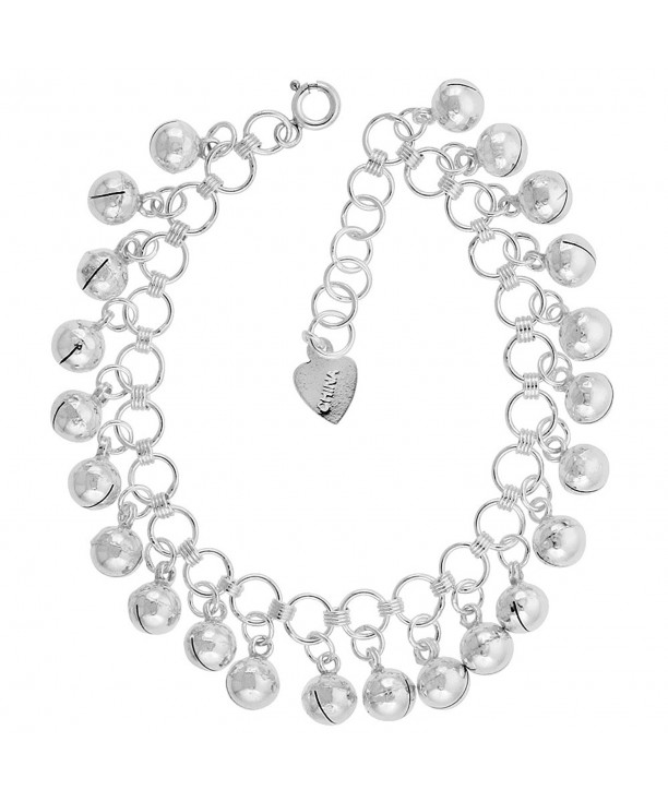 Sterling Silver Jingle Bracelet wrists