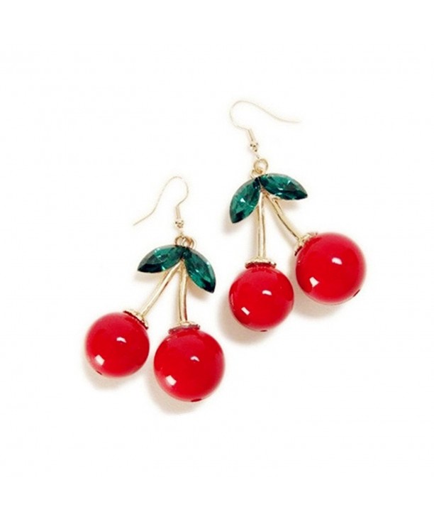 Plated Vintage cherry Crystal Earrings