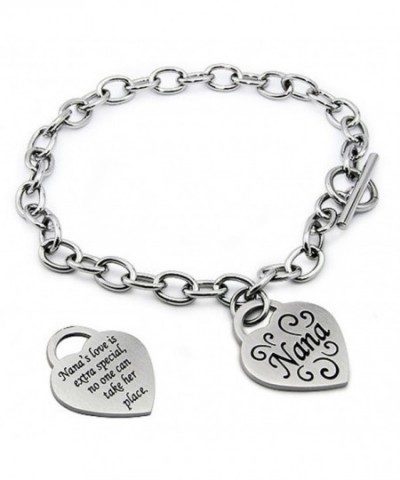 Stainless Steel Heart Bracelet Inches