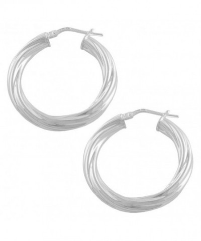 Sterling Silver 4x20mm Twisted Earrings