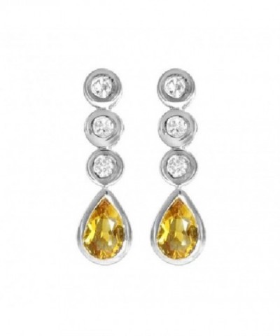 Palmeria Citrine Sterling Silver Earrings