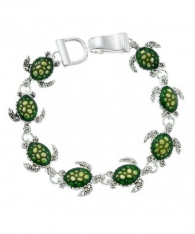 PammyJ Silvertone Turtle Magnetic Bracelet