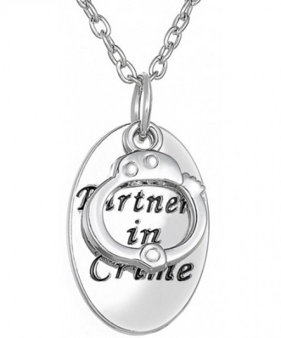 Partners Crime Necklace INSCRIBED handcuffs