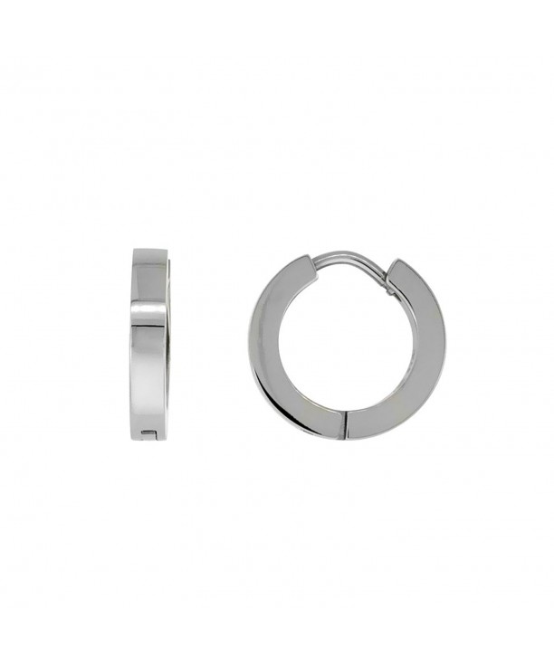 Stainless Huggie Earrings Square diameter