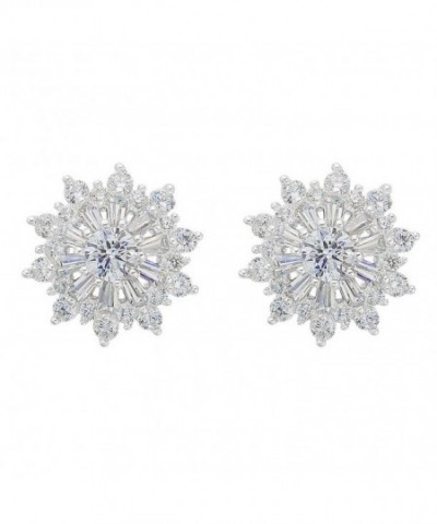 EVER FAITH Sterling Zirconia Snowflake