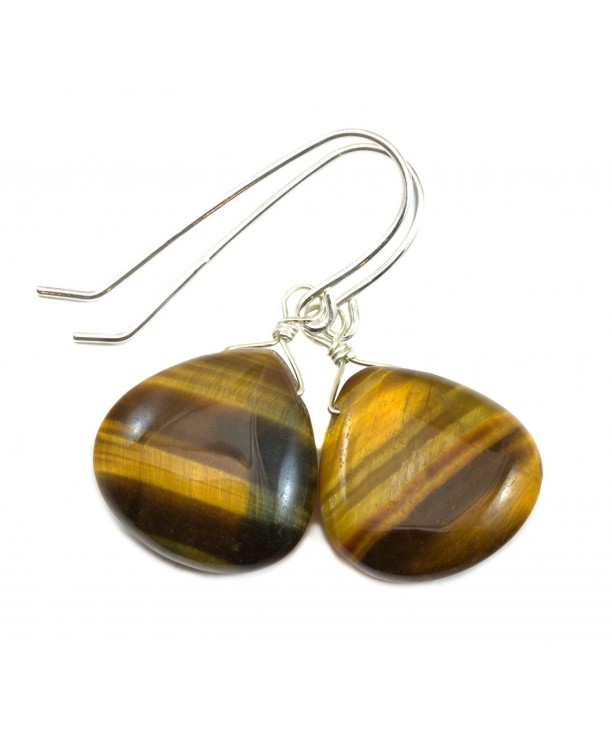 Sterling Silver Earrings Striped Briolette