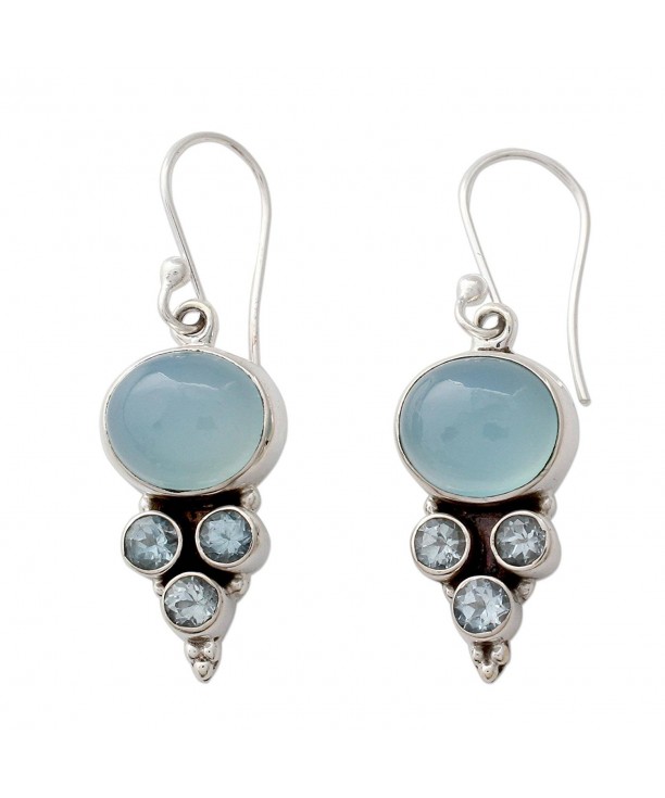 NOVICA Multi Gem Chalcedony Sterling Earrings