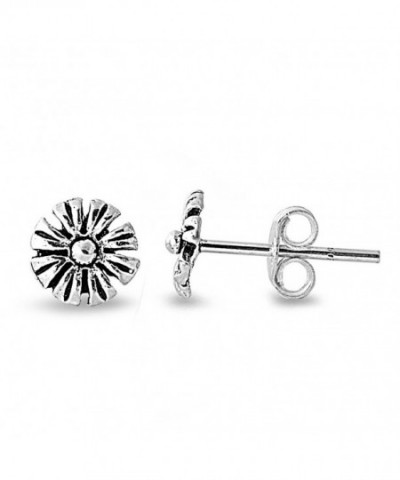 Sterling Silver Daisy Flower Earrings