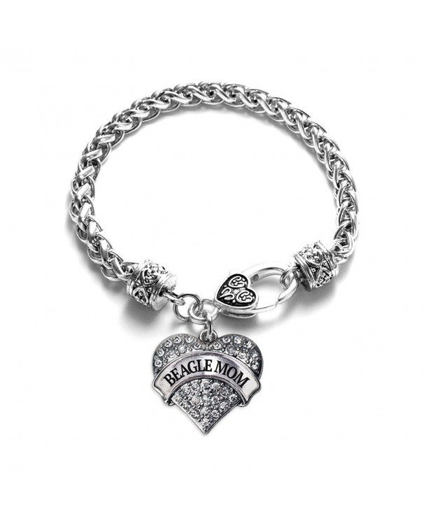 Beagle Bracelet Silver Lobster Crystal