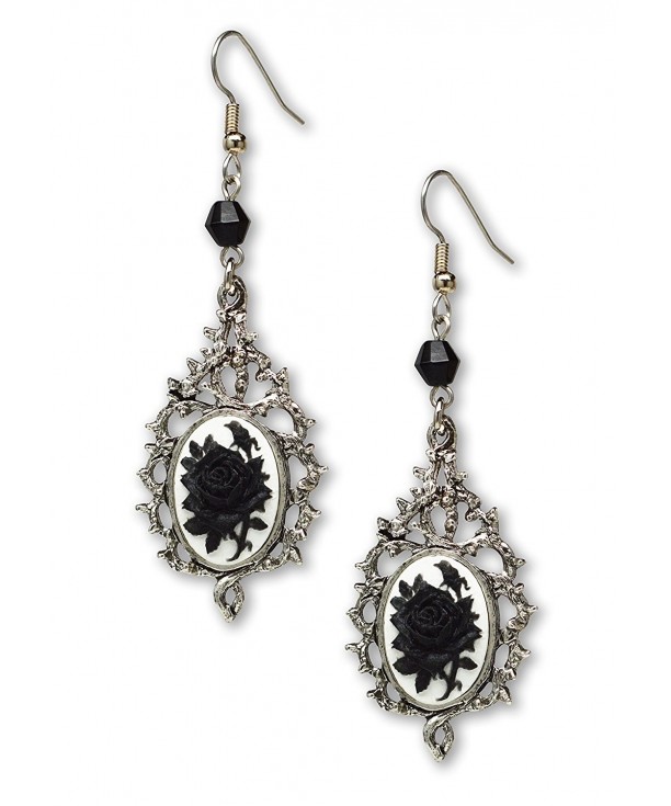 Gothic Black Thorns Dangle Earrings