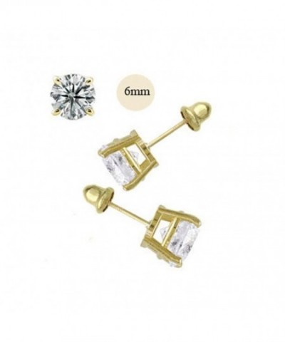 Yellow Simulated Diamond Earring Setting