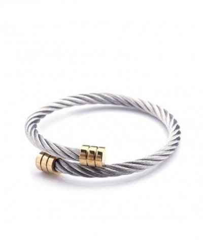 Titanium Twisted Inspiration Bracelet Gold Colored