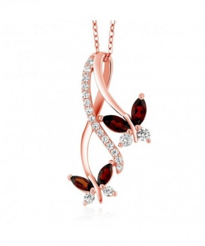 Marquise Butterfly Infinity Pendant Necklace