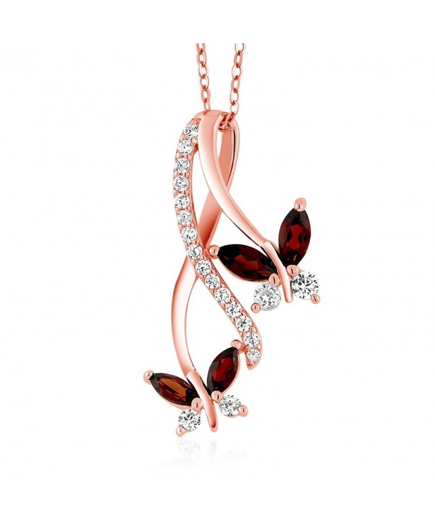 Marquise Butterfly Infinity Pendant Necklace