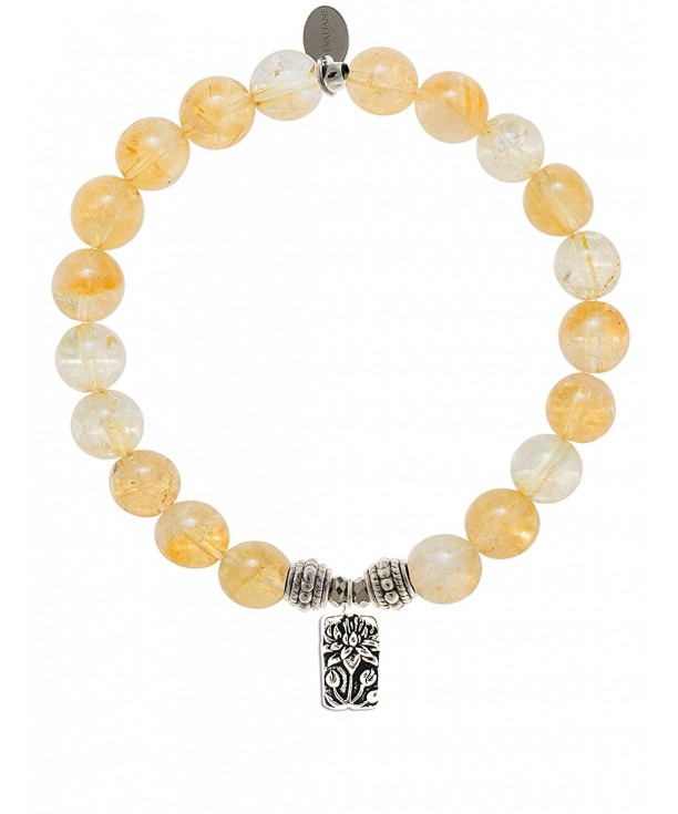 EvaDane Natural Citrine Gemstone Bracelet