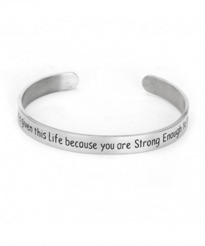 Because Strong Enough Inspirational Bracelet