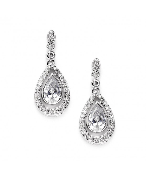 Mariell Victorian Zirconia Teardrop Earrings