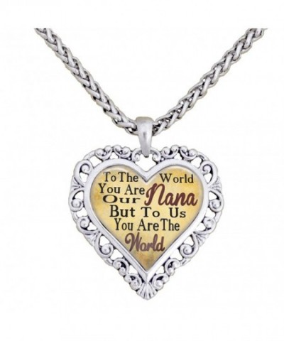 World Silver Necklace Jewelry Grandmother