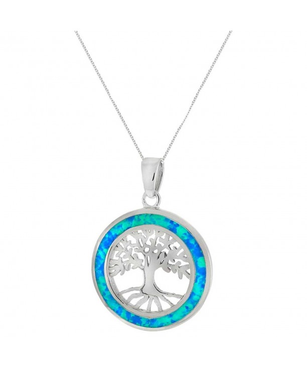 Blue Sterling Silver Pendant chain