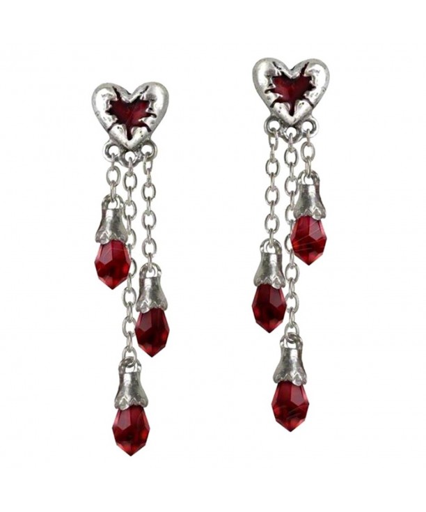 Bleeding Heart Earrings Alchemy Gothic