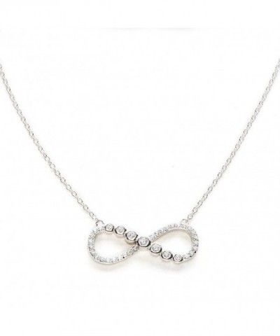 Infinity Zirconia Sterling Silver16 Necklace