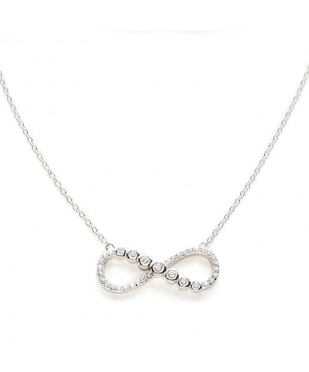 Infinity Zirconia Sterling Silver16 Necklace