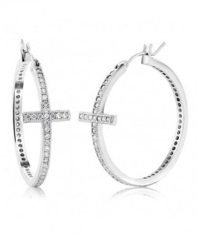 Classic Cross Stunning Zirconia Earrings