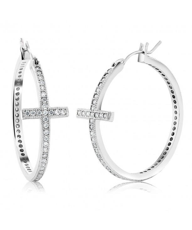 Classic Cross Stunning Zirconia Earrings