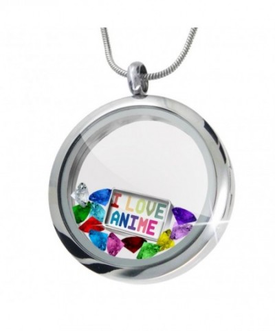 Floating Locket Colorful Crystals Neonblond
