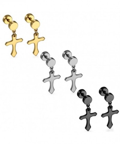 Flongo Womens Vintage Stainless Earrings