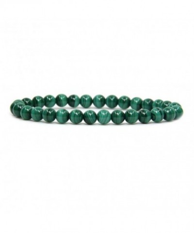 Natural Malachite Gemstone Stretch Bracelet