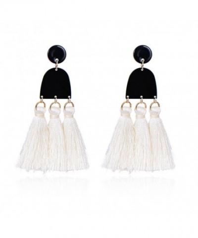 Pipitree Tassel Earrings Geometric Bohemia