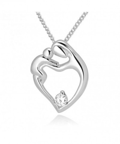 Sterling Simulated Zirconia Daughter Necklace
