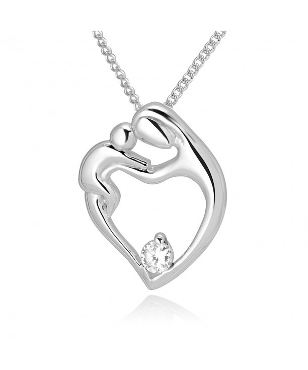 Sterling Simulated Zirconia Daughter Necklace