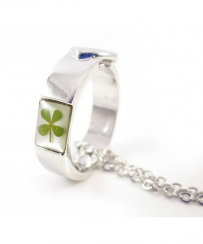 Necklace Genuine Four leaf Shamrock Crystal