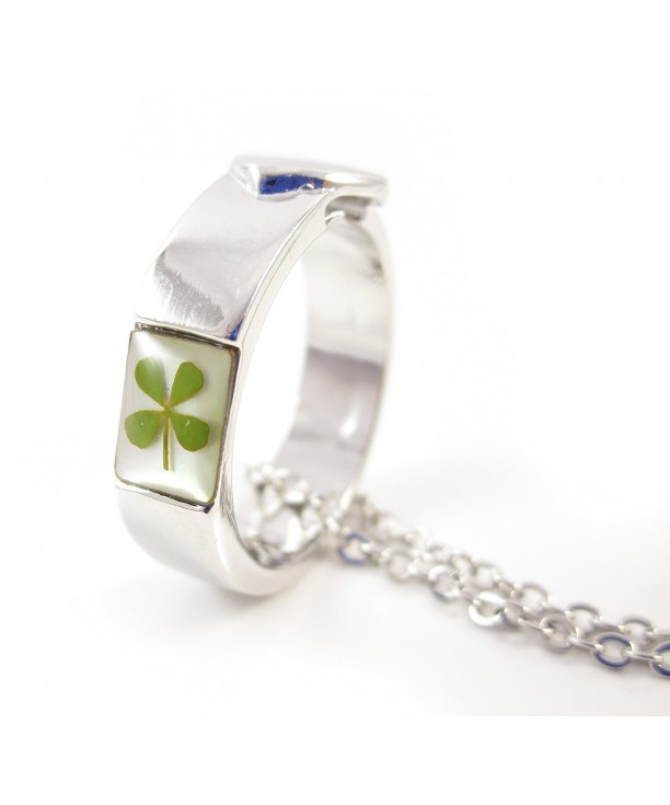 Necklace Genuine Four leaf Shamrock Crystal