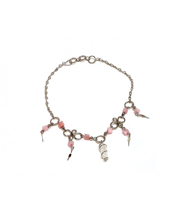 Wrapped Quartz Crystal Stone Anklet