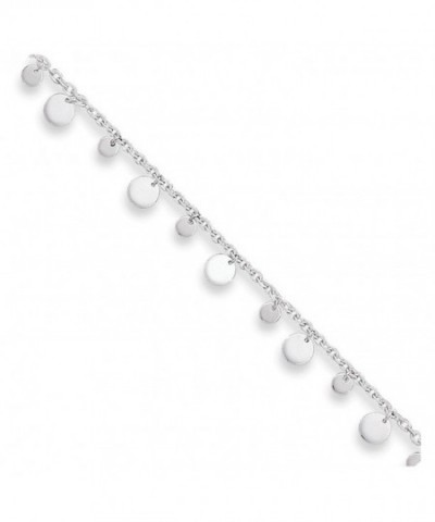 Sterling Silver Dangling Circle Anklet