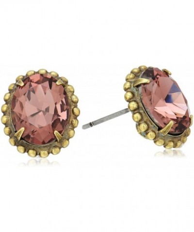 Sorrelli Mahogany Oval Crystal Earrings