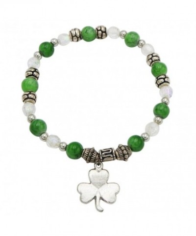 Rosemarie Collections Stretch Bracelet Shamrock